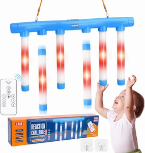 Reflex Game Catching Sticks Game, Drop Sticks Challenge Game Hand Eye Coordination Training Reaction Toy, Upgrade Remote Control 3 Adjustable Speed