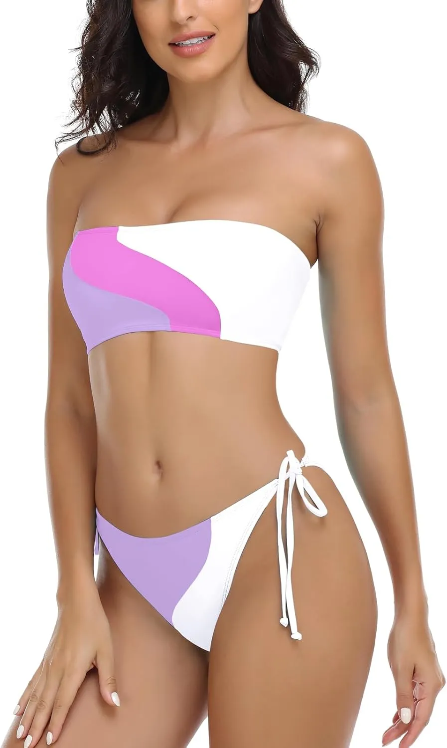 RELLECIGA Women's Bandeau Bikini Set