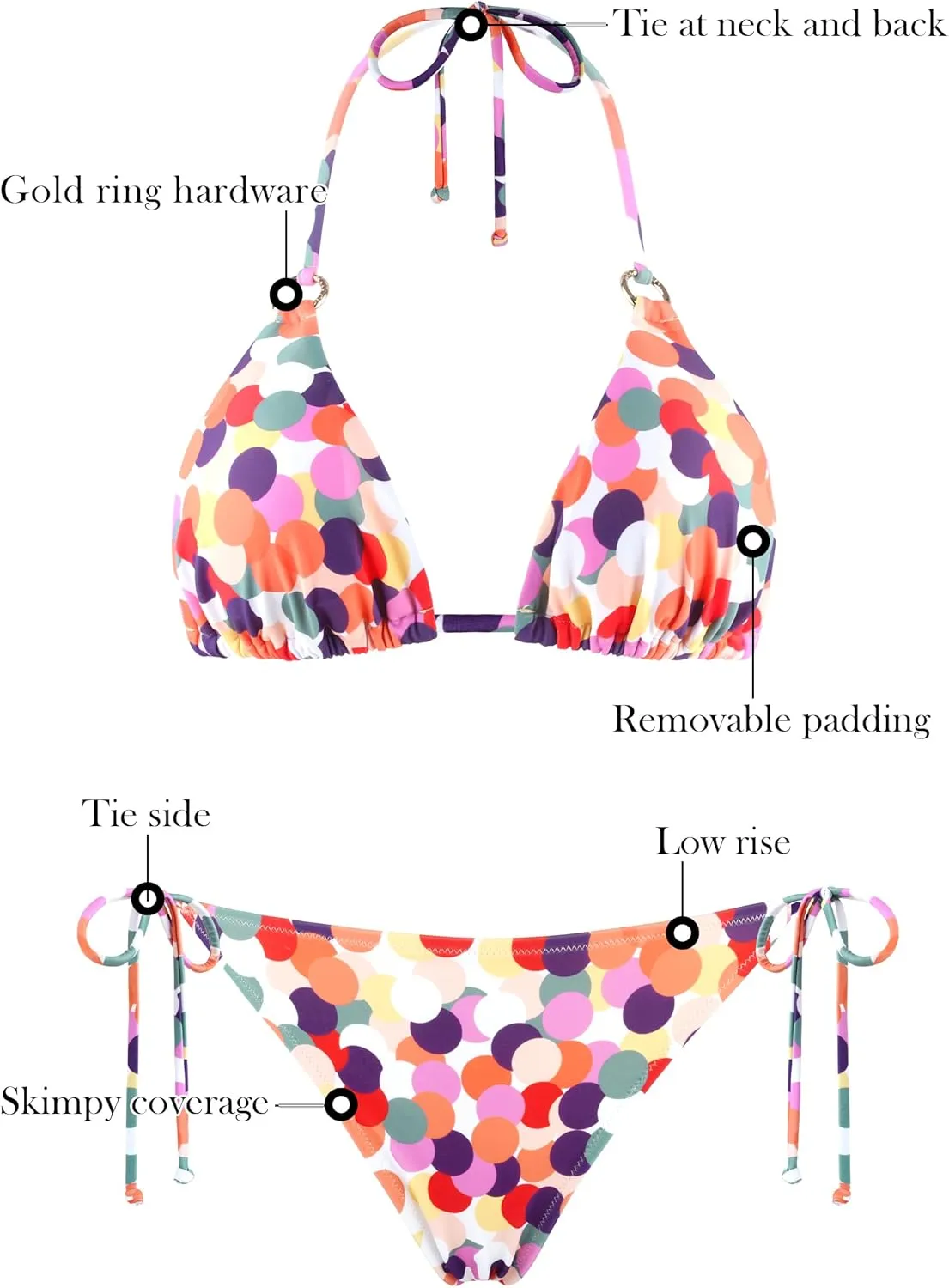 RELLECIGA Women's Triangle Bikini Set