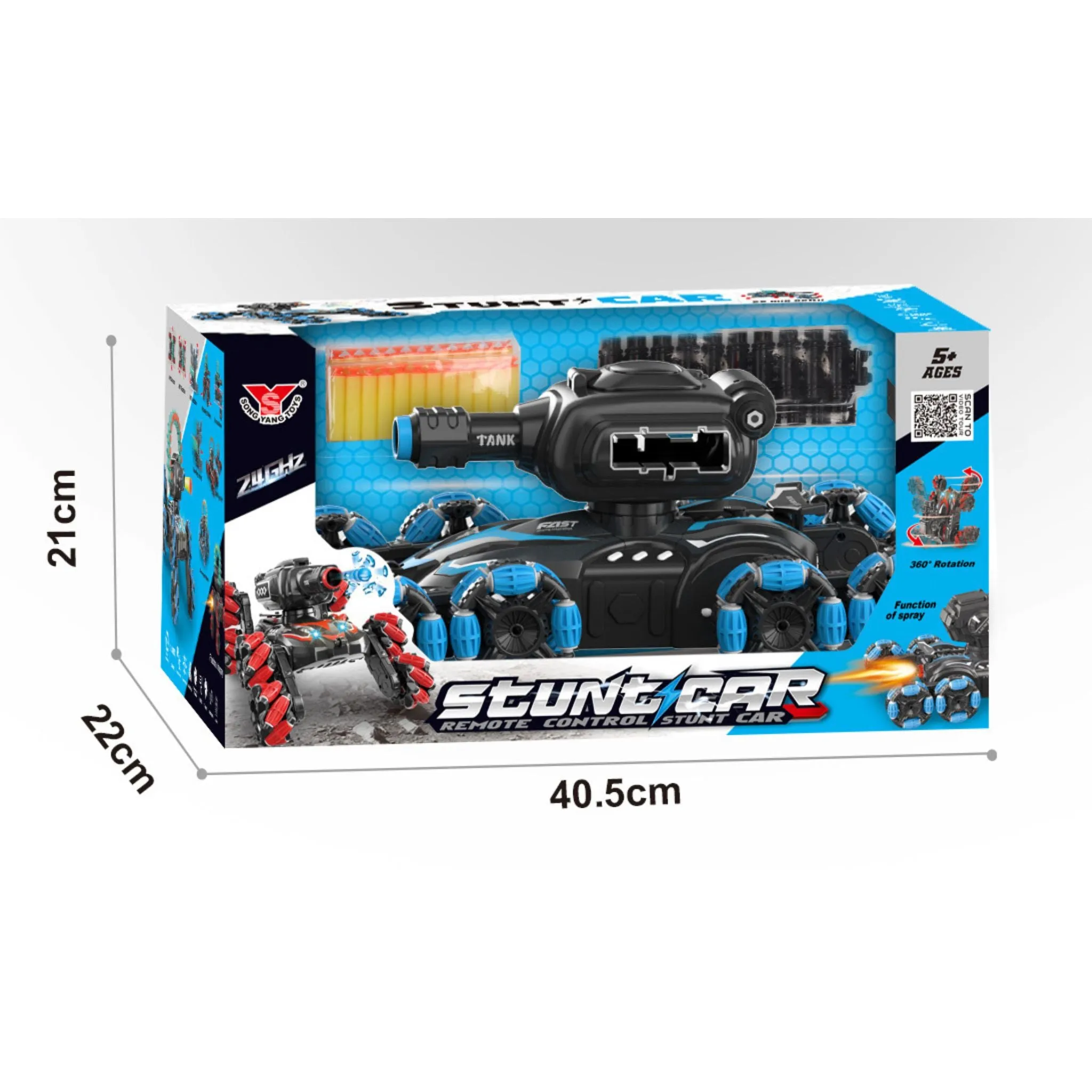 REMOTE CONTROL SHOOTER THE SOFT BULLETS CAR 8 WHEELS