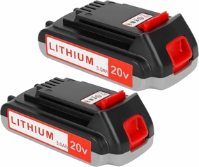 Replacement for Black and Decker Battery: 3.0Ah 20 Volt Batteries Compatible with Cordless Power Tools LBXR20 LBXR2020 LBX20 LBXR2520 LB2X4020 LB2XR20 (2PCS)