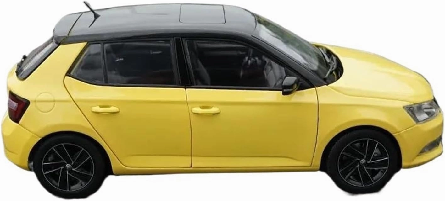 Resin Car Models Kit 1: 18 Fit for Skoda Jingrui Simulation Alloy Car Model Collectible Decoration Display Toys(Yellow)