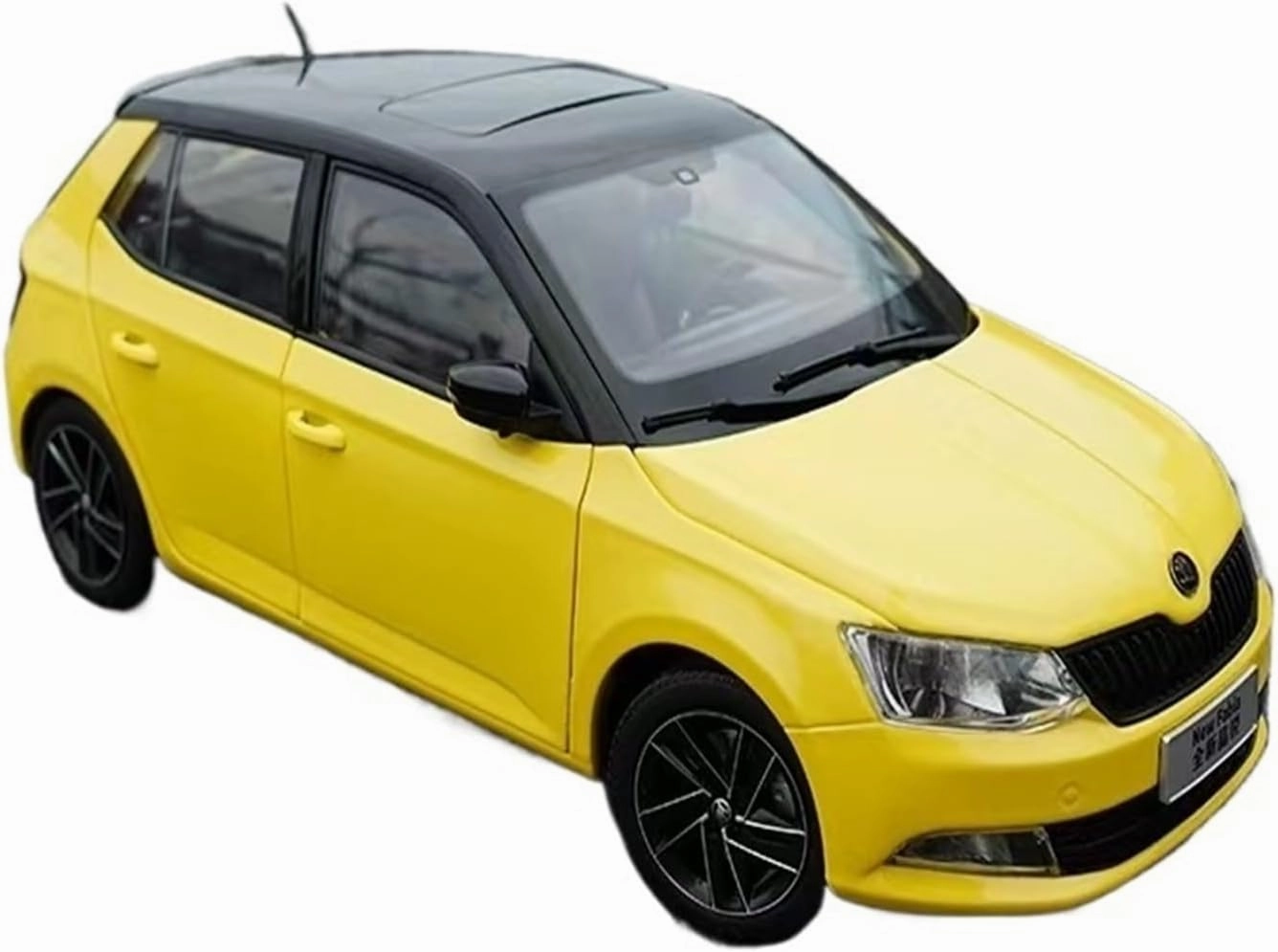 Resin Car Models Kit 1: 18 Fit for Skoda Jingrui Simulation Alloy Car Model Collectible Decoration Display Toys(Yellow)