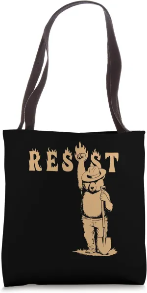 Resist Bear Protest Art Empowerment Activism Statement Tote Bag