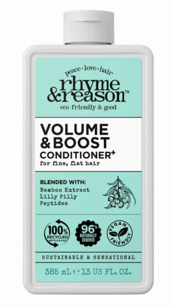 Rhyme & Reason and VicVan Bundle. Volume & Boost 13 fl oz. Shampoo & Conditioner and VicVan Scalp Massager.