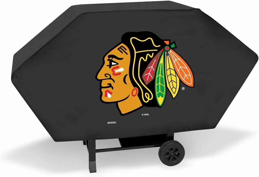 Rico Industries Blackhawks Executive Grill Cover (Black)
