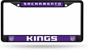Rico Industries NBA Basketball Standard Black Chrome Frame with Decal Inserts 12" x 6" Car/Truck Auto Accessory