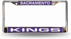 Rico Industries NBA Unisex-Adult Laser Cut Inlaid Standard Chrome License Plate Frame