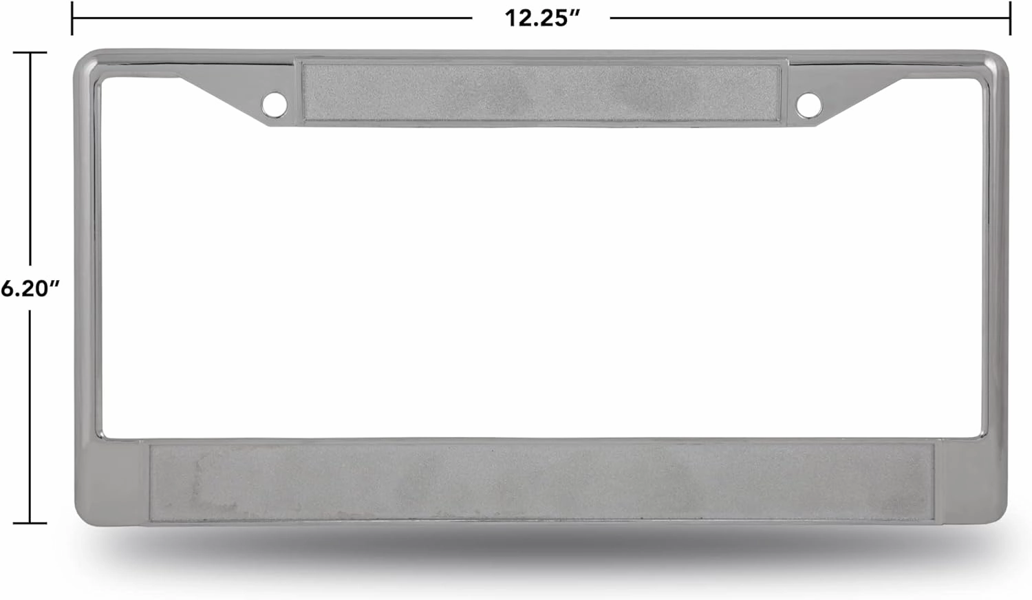 Rico Industries NFL Football Premium 12" x 6" Chrome Frame with Plastic Inserts - Car/Truck/SUV Automobile Accessory