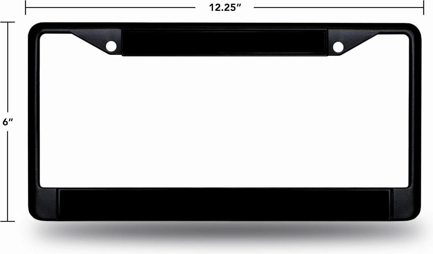 Rico Industries NHL Hockey Detroit Red Wings Black License Plate Frame 12" x 6"