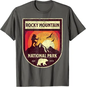 Rocky Mountain Colorado Nature Hiker Mountains Bear Outdoors T-Shirt