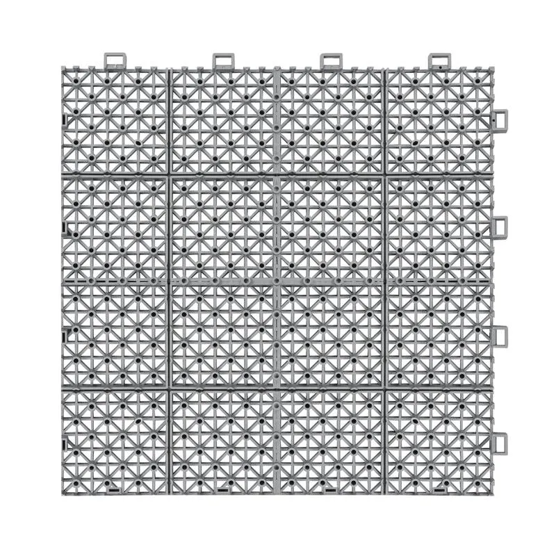 Rosette Gray Outdoor Deck Tiles - Durable & Waterproof!