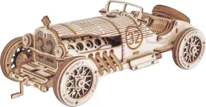 RoWood Model Cars to Build, 3D Wooden Puzzle for Adults & Teens, DIY Scale Mechanical Car Model Building Kits, Best Toys Gift for Kids - Grand Prix Car
