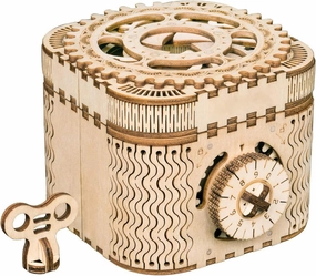 Rowood 3D Puzzles for Adults, Wooden Mechanical Gear Model Kits for Teens Kids Age 14  - Treasure Box