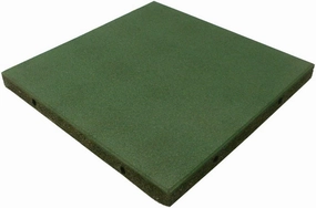Rubber-Cal Eco-Safety Interlocking Playground Tiles - 2.50 x 19.5 x 19.5 inch - 10 Pack - 28 Square Feet Coverage - Green