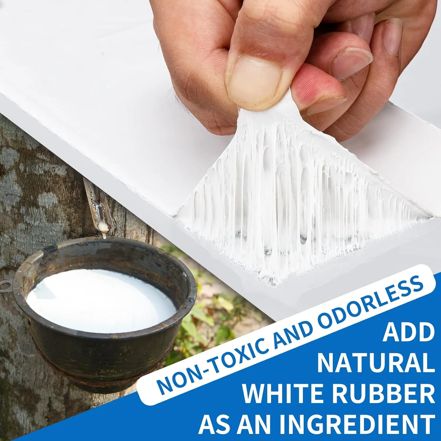 RV Roof Tape,Leak Repair Sealant Tape 6 Inch x 50 Foot UV & Waterproof for RV Roof,Window,Camper, Boat,Pipe Sealing, Natural White