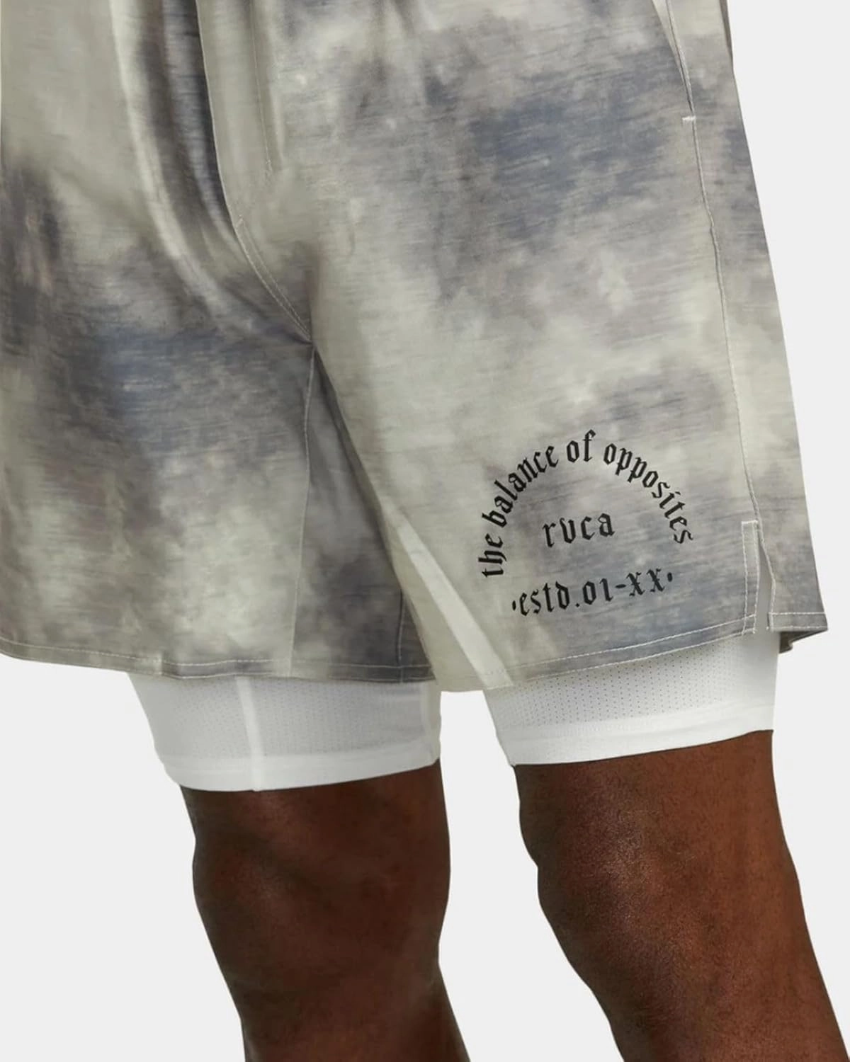 RVCA Sport Men's 17" Yogger Train 2 in 1 Workout Shorts with Compression Liner