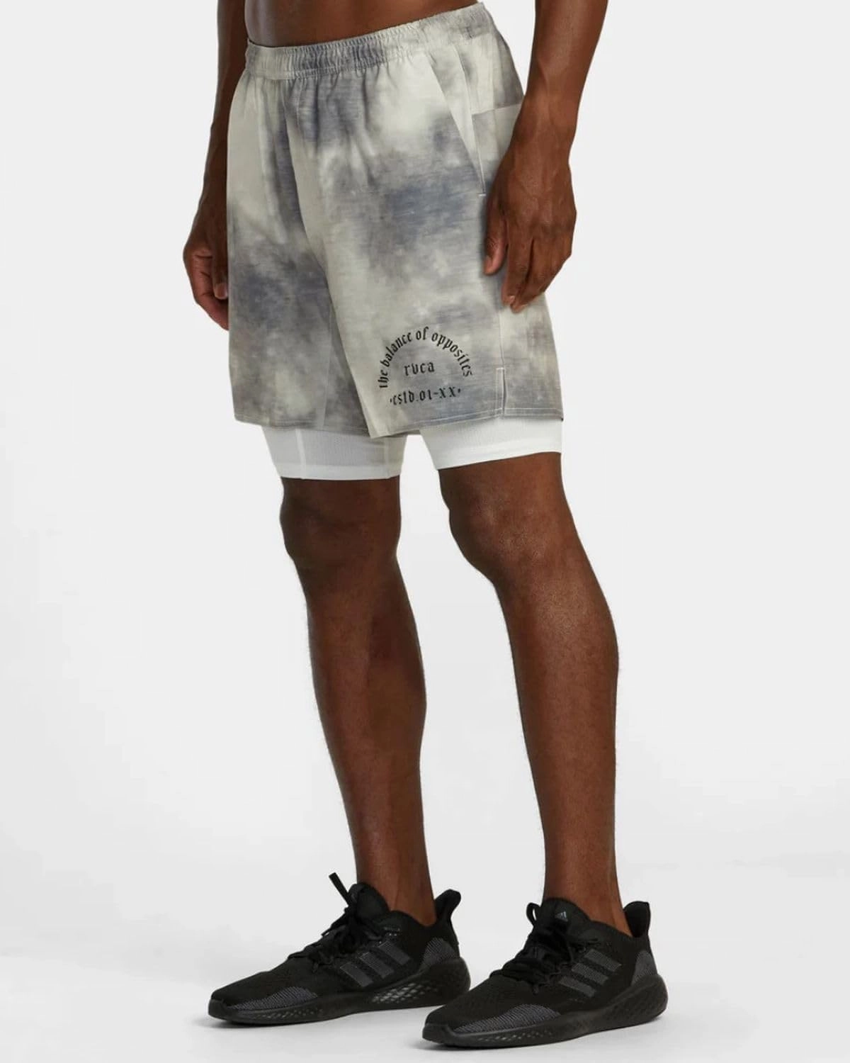 RVCA Sport Men's 17" Yogger Train 2 in 1 Workout Shorts with Compression Liner