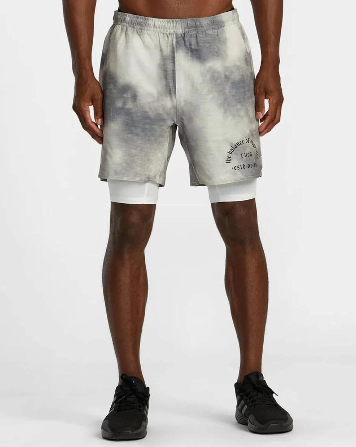 RVCA Sport Men's 17" Yogger Train 2 in 1 Workout Shorts with Compression Liner