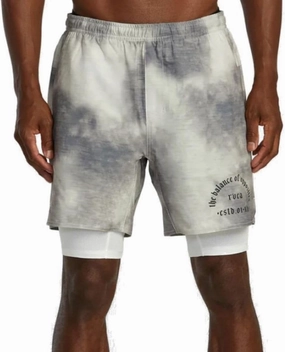 RVCA Sport Men's 17" Yogger Train 2 in 1 Workout Shorts with Compression Liner