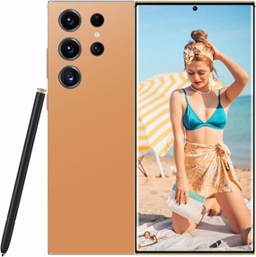 S24 Ultra Unlocked Phone 5G Cell Phone,Smartphone with Tool Pen, Android 14.0 Cell Phone 6GB 256GB Dual SIM Dual Standby,Fast Charging and OTG (Orange)