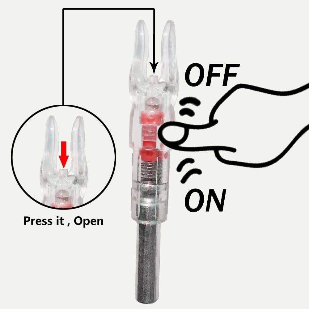S Lighted Nocks for Arrows with .244 Light up Knocks Turn on Automatically When Shoot 6-Pack