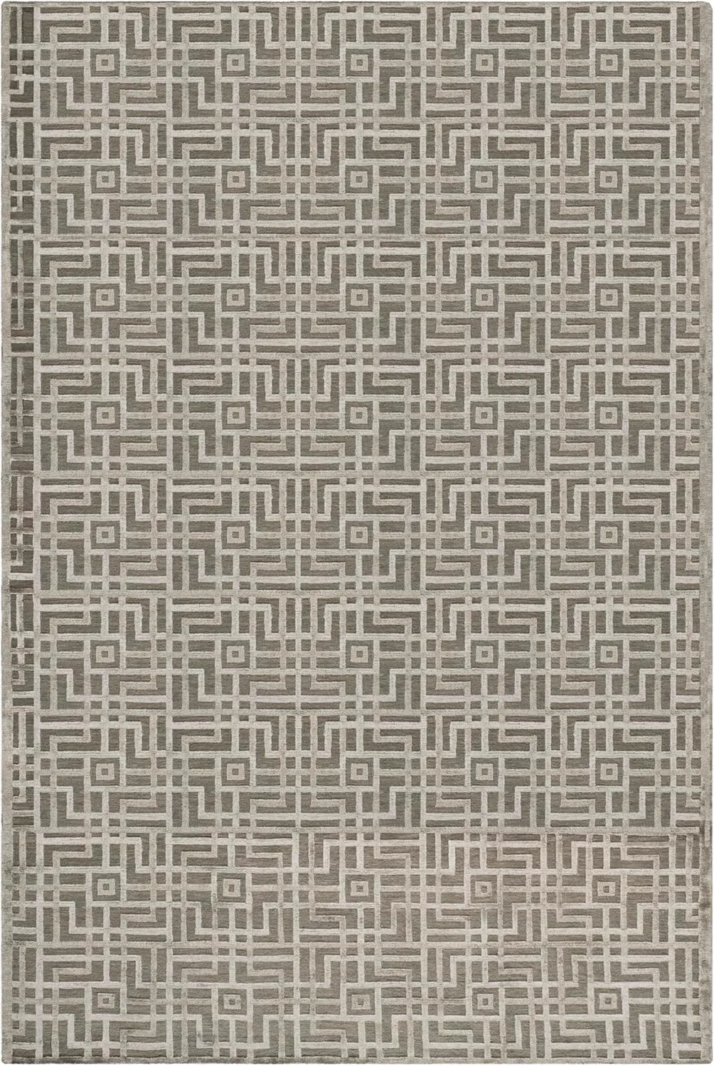 SAFAVIEH Tibetan Collection Area Rug - 6' x 9', Taupe, Hand-Knotted Wool & Viscose, Ideal for High Traffic Areas in Living Room, Bedroom (TB426A)