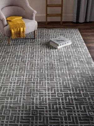 SAFAVIEH Tibetan Collection Area Rug - 6' x 9', Taupe, Hand-Knotted Wool & Viscose, Ideal for High Traffic Areas in Living Room, Bedroom (TB426A)