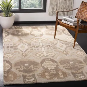 SAFAVIEH Wyndham Collection Area Rug - 5' x 8', Natural & Multi, Handmade Modern Wool, Ideal for High Traffic Areas in Living Room, Bedroom (WYD723A)