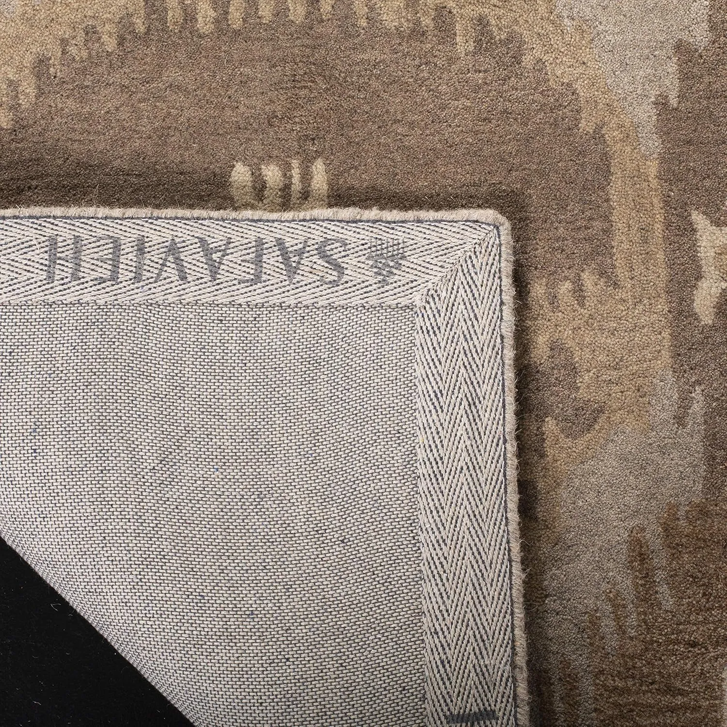 SAFAVIEH Wyndham Collection Area Rug - 5' x 8', Natural & Multi, Handmade Modern Wool, Ideal for High Traffic Areas in Living Room, Bedroom (WYD723A)