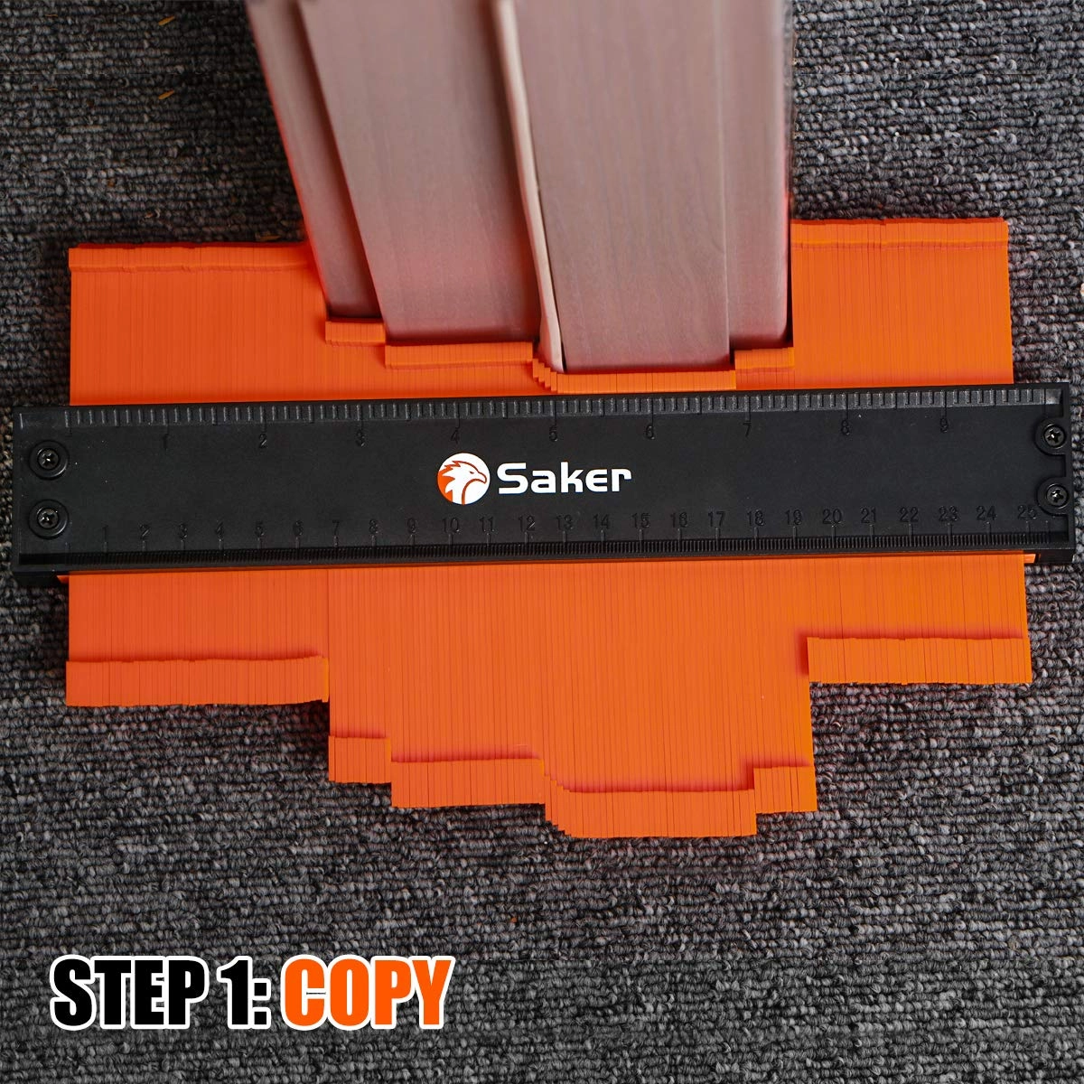 Saker Contour Gauge Profile Tool- Adjustable Lock-Precisely Copy Irregular Shape Duplicator -Father's Day Gift for Irregular Welding Woodworking Tracing -Tool for DIY Handyman, Construction (10INCH)