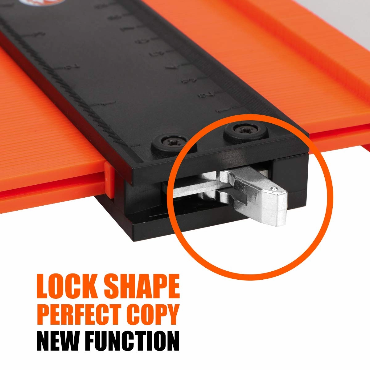 Saker Contour Gauge Profile Tool- Adjustable Lock-Precisely Copy Irregular Shape Duplicator -Father's Day Gift for Irregular Welding Woodworking Tracing -Tool for DIY Handyman, Construction (10INCH)