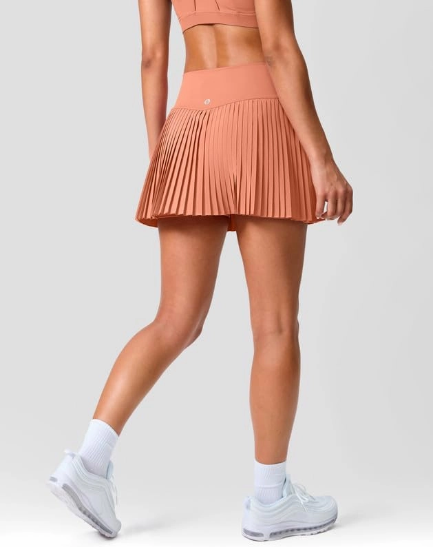 SANTINY Pleated Tennis Skirt for Women with Pockets Shorts Women's High Waisted Lightweight Athletic Golf Skorts Skirts