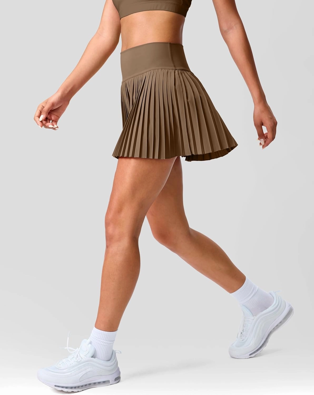 SANTINY Pleated Tennis Skirt for Women with Pockets Shorts Women's High Waisted Lightweight Athletic Golf Skorts Skirts