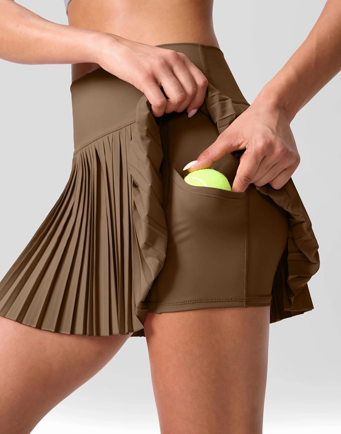 SANTINY Pleated Tennis Skirt for Women with Pockets Shorts Women's High Waisted Lightweight Athletic Golf Skorts Skirts