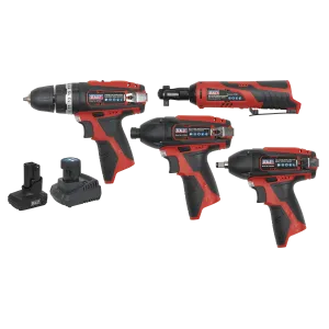 Sealey 4 x 12V SV12 Series Cordless Power Tool Combo Kit
