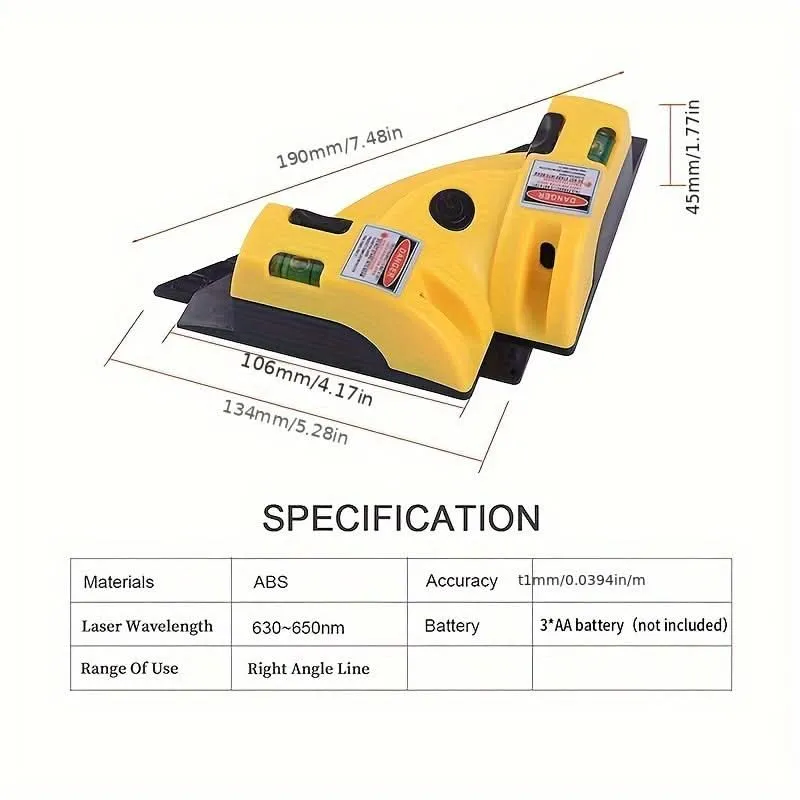 Self-Leveling 90° Laser Level Tool