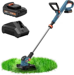 SENIX 20 Volt 10'' Cordless String Trimmer and Edger Lawn Tool, Includes 2Ah Battery & 2A Charger (GTX2-M)
