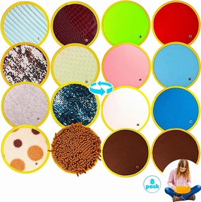 Sensory Walls &Sensory Floor Tiles Help to Relax, Calm Down and ADHD - Featuring 8 Materials, 16 Colors, and Sensory Texture Mats. Sensory Pads for Autistic