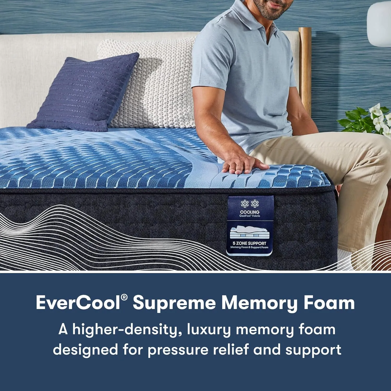 Serta iComfort - Aspire 14" Plush King Memory Foam Mattress - Pressure-Relieving, Cooling, and Supportive for a Restorative Sleep - 100 Night Trial, CertiPUR-US Certified