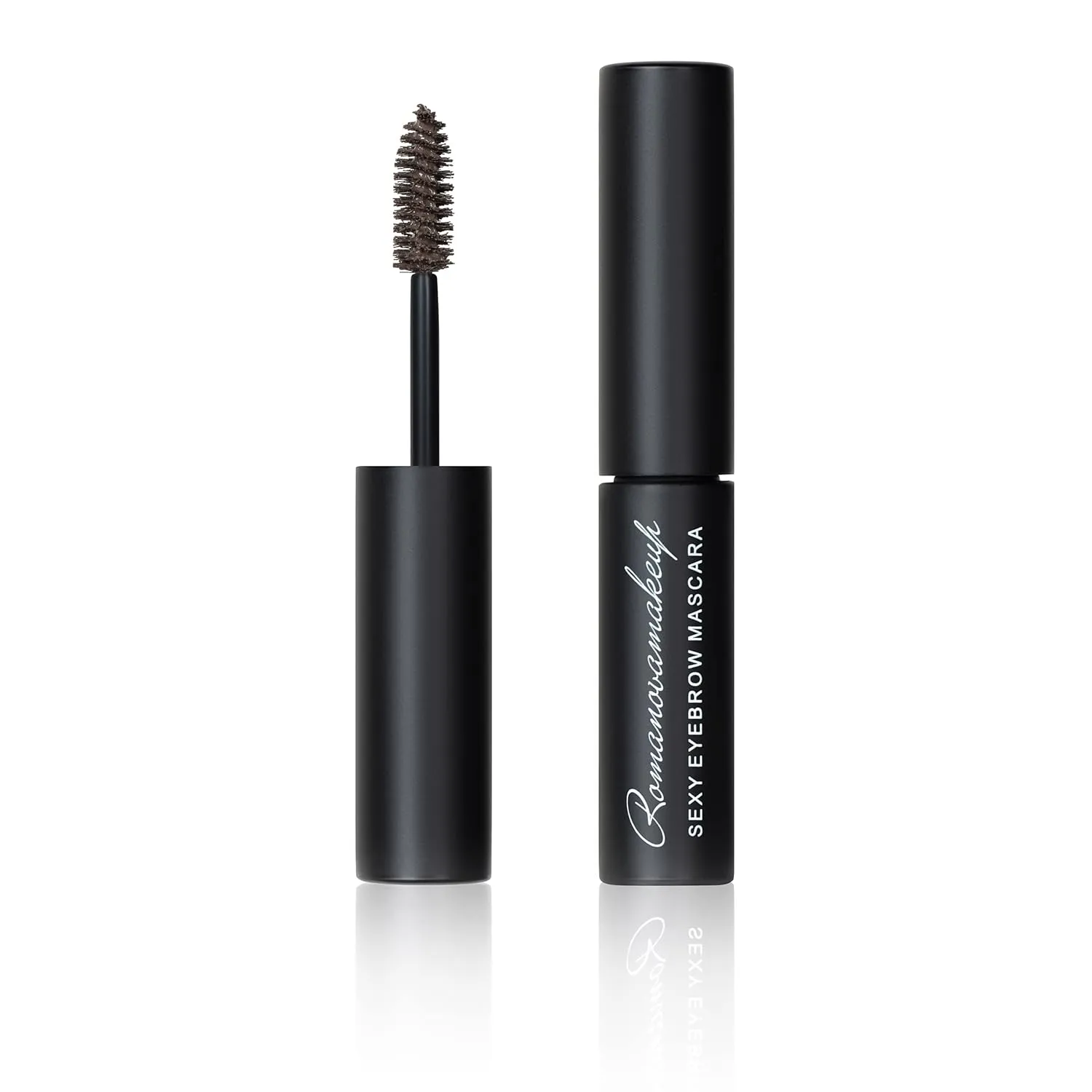Sexy Eyebrow Mascara ASH BROWN. Smudge Free, Long lasting, Non sticky, Ultra Fine, Fuller & Natural Looking Brows Makeup Brow Defining by Romanovamakeup for All Day Eyebrows Light and Dark Brown Hair.