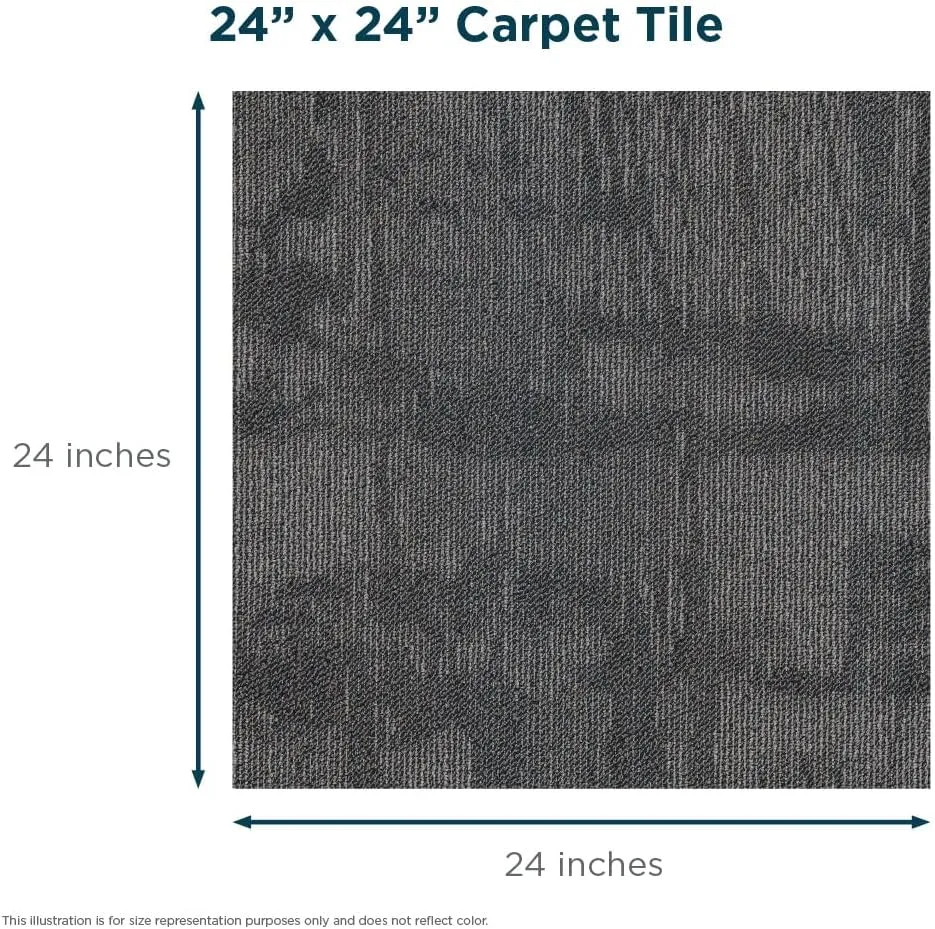 Shaw Carpet Tile - Vittoria | 24"x24" | Glue Down Installation, Durable Flooring for Residential and Commercial Spaces| 20 Tiles Per Box (80 Sq. Ft Area Per Box)| Azzurro