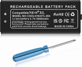 SHENMZ DSi XL Battery, UTL-003 3.7V 2500mAh Replacement for Nintendo DSi XL, DSi LL Game Player Battery, with Repair Tool Kit (Not for Nintendo DSi NDSi DS Lite)