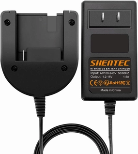 Shentec 1.2V-18V Porter Cable Ni-MH/Ni-Cd Charger Compatible with Porter Cable PC18B PCXMVC PCC489N Porter Cable Battery Slide-in Style (Not Fit for Li-ion Battery)