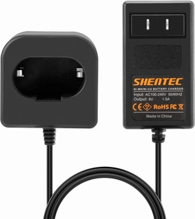 Shentec 6V Ni-MH/Ni-Cd Charger 900200 Compatible with Paslode 404717 B20544E BCPAS-404717 404400 900400 900420 900600 901000 902000 Pod Style Battery (Not for Li-ion Battery)