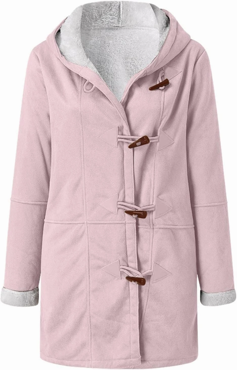 Sherpa Fleece Lined Jacket For Women 2024 Winter Warm Shearling Coat Casual Loose Plus Size Hooded Jackets With Pocket