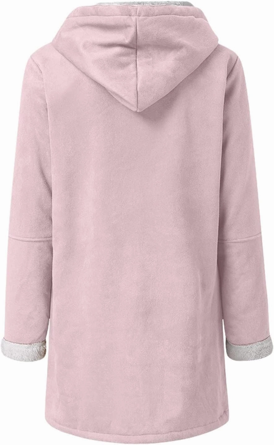 Sherpa Fleece Lined Jacket For Women 2024 Winter Warm Shearling Coat Casual Loose Plus Size Hooded Jackets With Pocket