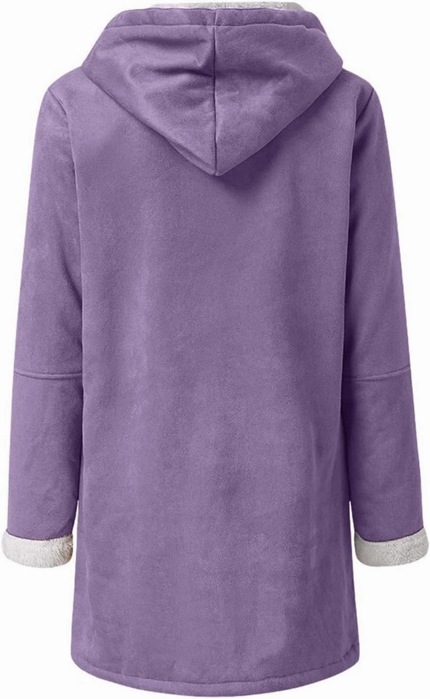 Sherpa Fleece Lined Jacket For Women 2024 Winter Warm Shearling Coat Casual Loose Plus Size Hooded Jackets With Pocket