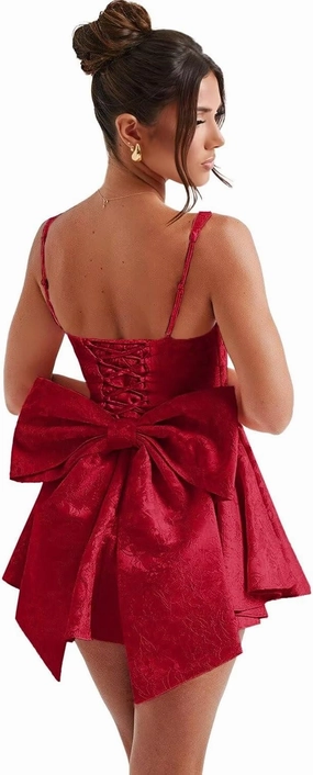 Short Satin Homecoming Dresses with Bows Applique Corset Prom Dress Mini HOCO Party Cocktail Gowns for Teens