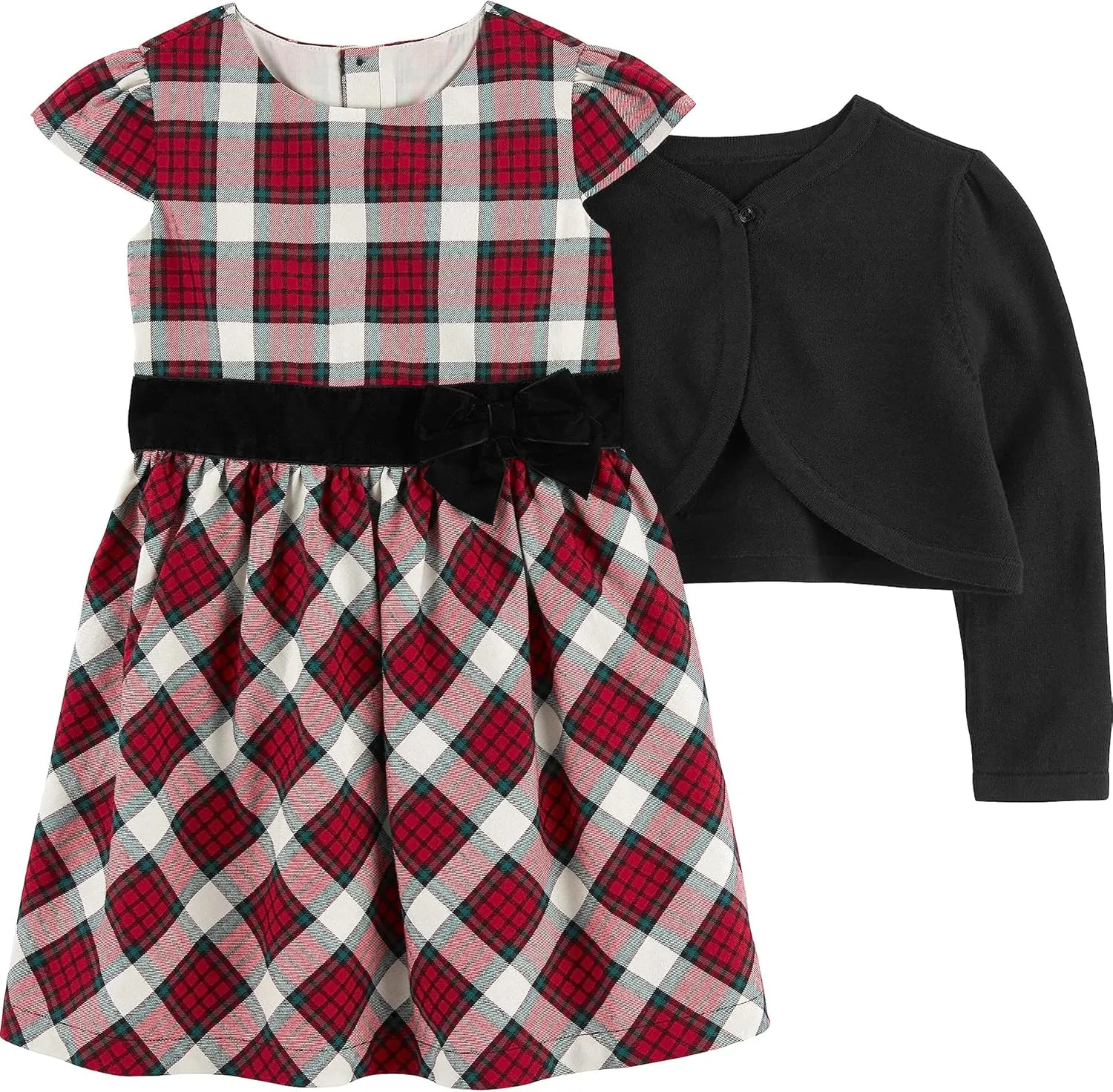 Simple Joys by Carter's Toddlers and Baby Girls' 2-Piece Special Occasion Dress and Cardigan Set